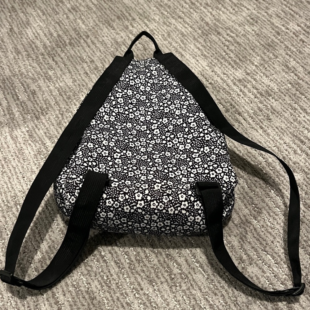 Jansport Black and White Mini Floral Print Backpack - Picture 3 of 8